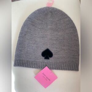 Kate Spade Flocked Spade Beanie Hat Brand New W Tags Heather Grey
$48 retail